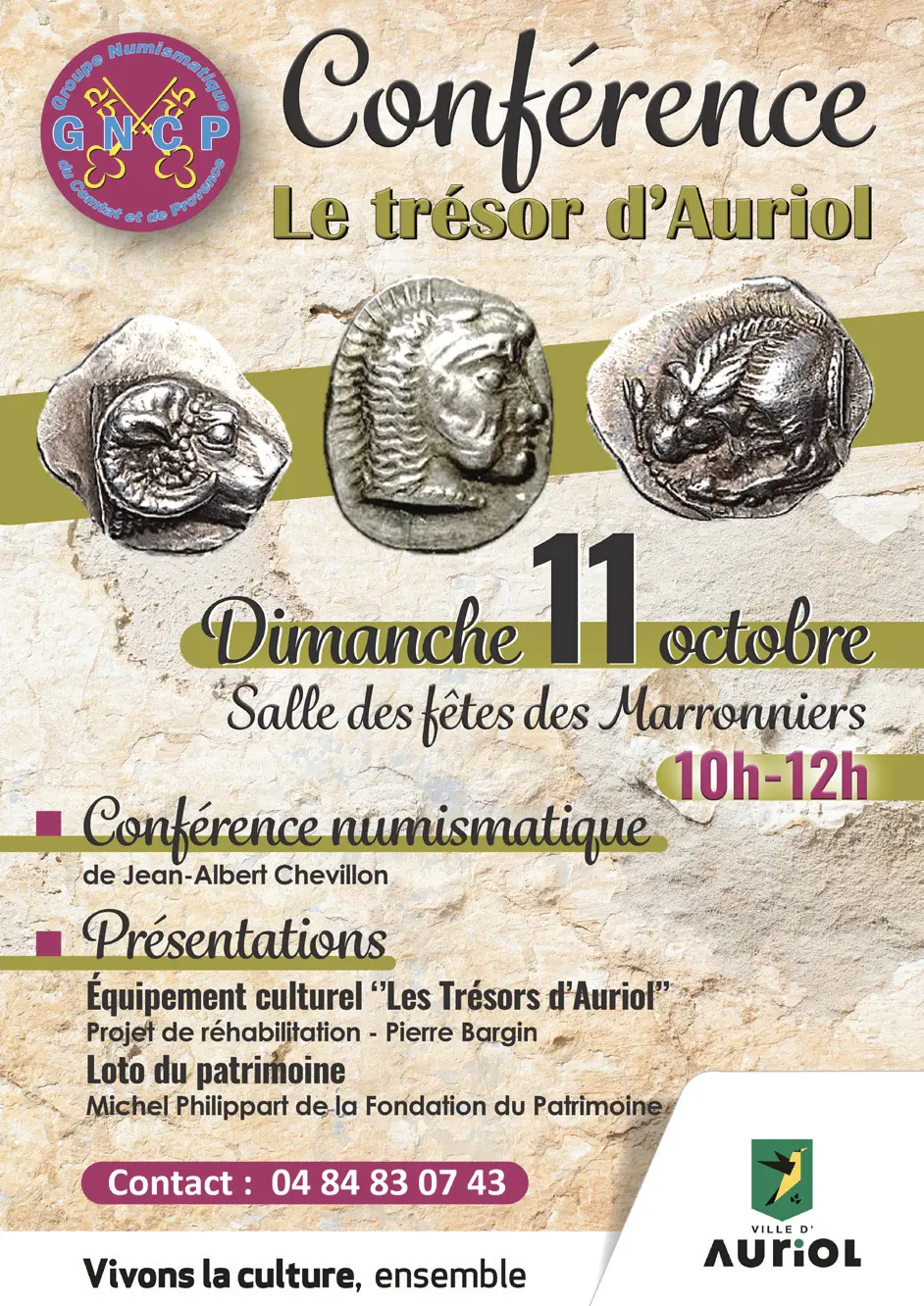 Conférence sur le Trésor d'Auriol et le projet de rénovation du Beffroi et du Musée Martin Duby
